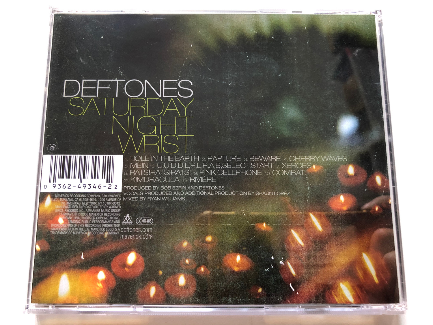 欧LP Deftones Saturday Night Wrist 093624955849 Maverick 未開封 /00260 Deftones: Saturday Night Wrist Vinyl LP — TurntableLab.com