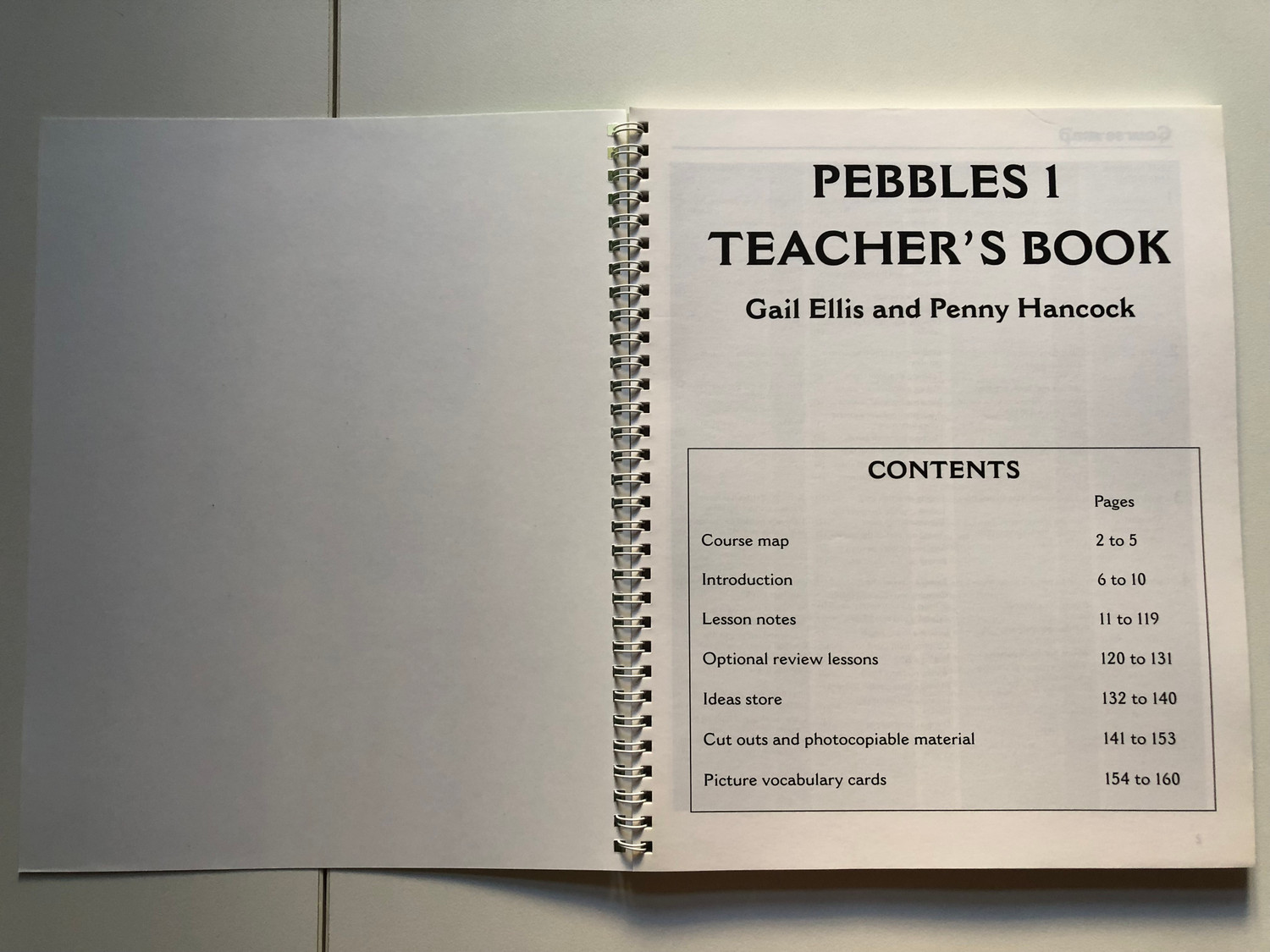 Pebbles Teacher's Book 1 by Gail Ellis & Penny Hancock