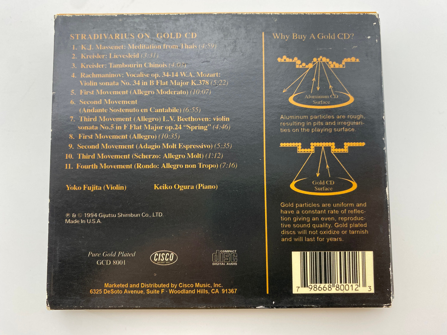 Stradivarius On Gold CD | Yoko Fujita & Keiko Ogura