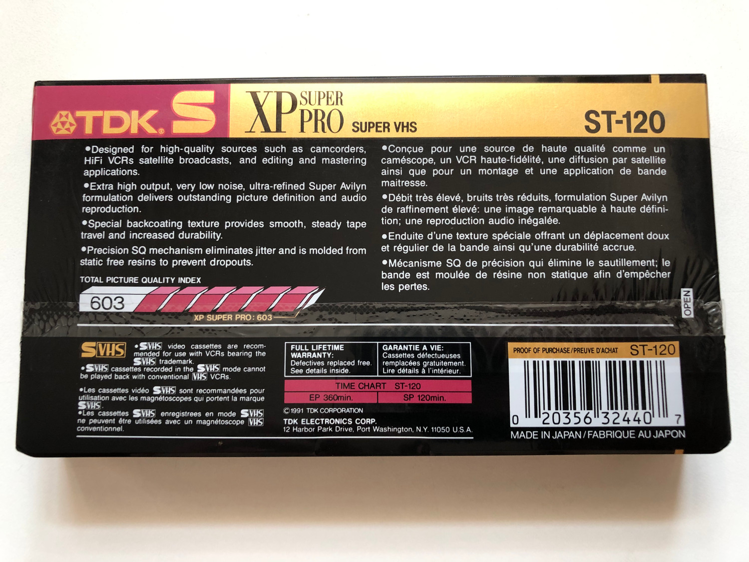 Lot De 3 Cassettes TDK VHS-C 45 Minutes - Neuves Sous Blister