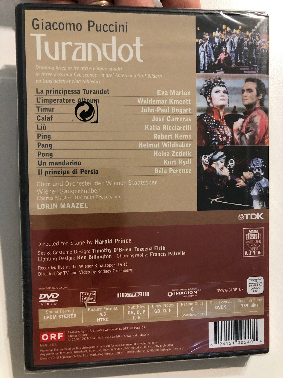 Puccini's Turandot Live DVD - Starring Eva Marton