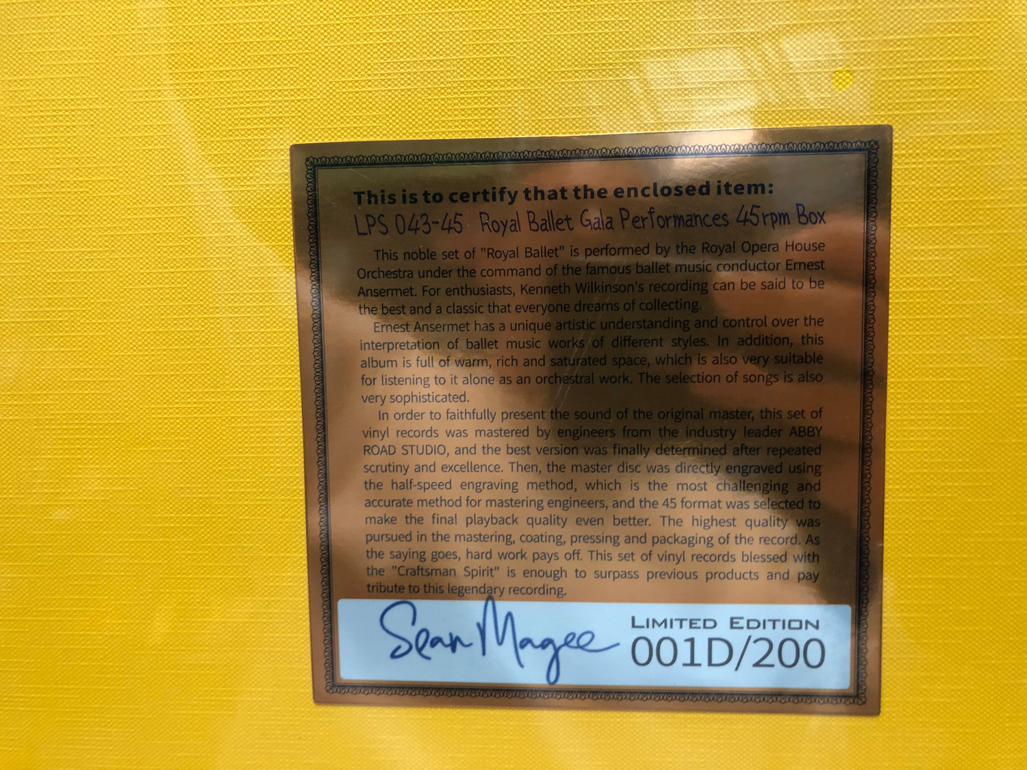 The Royal Ballet Gala Performances | 45 RPM Box Set | Limited