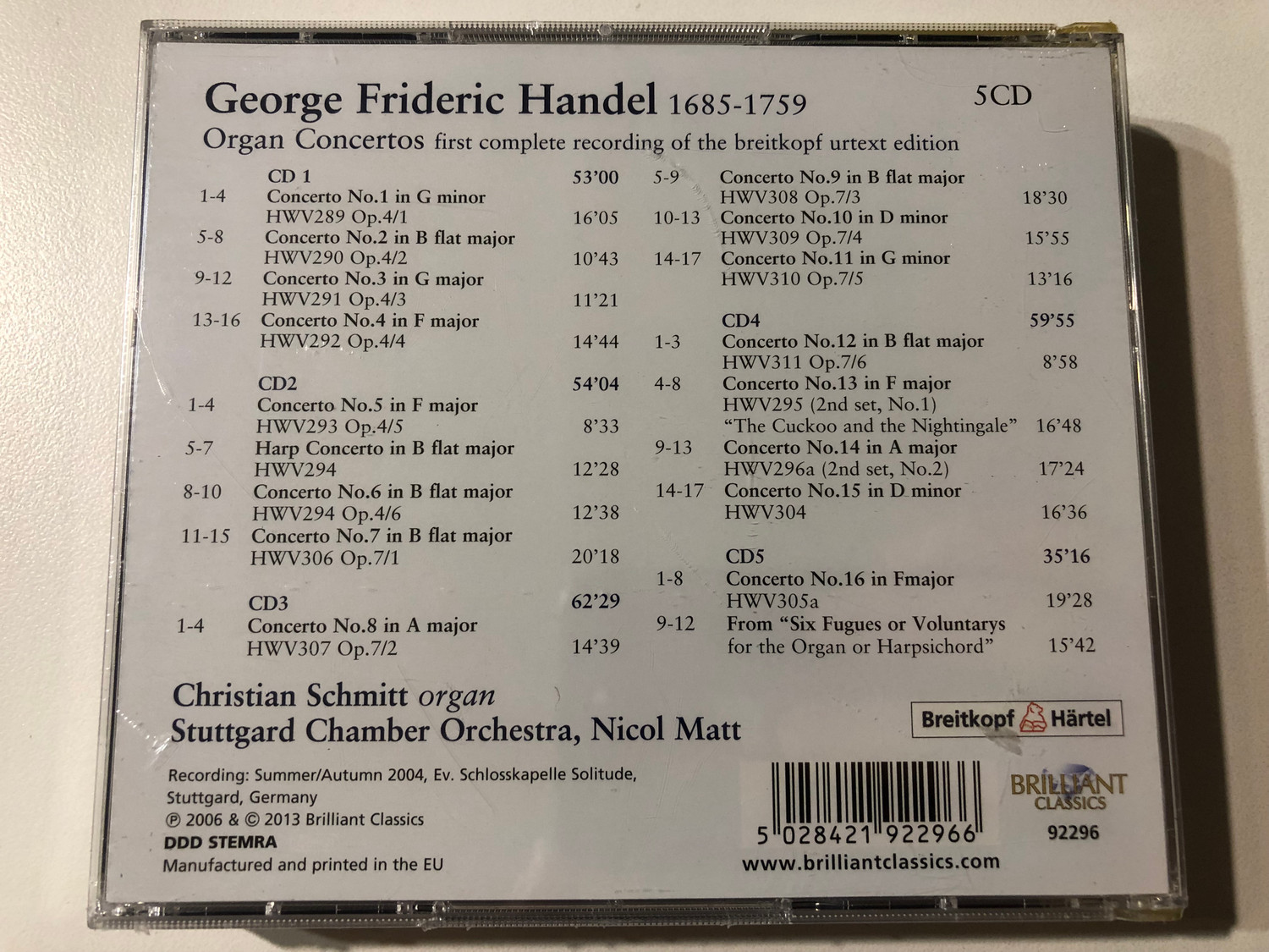 クラシック Organ Concertos 8CD BOX クラシック Organ Concertos 8CD BOX クラシック Organ