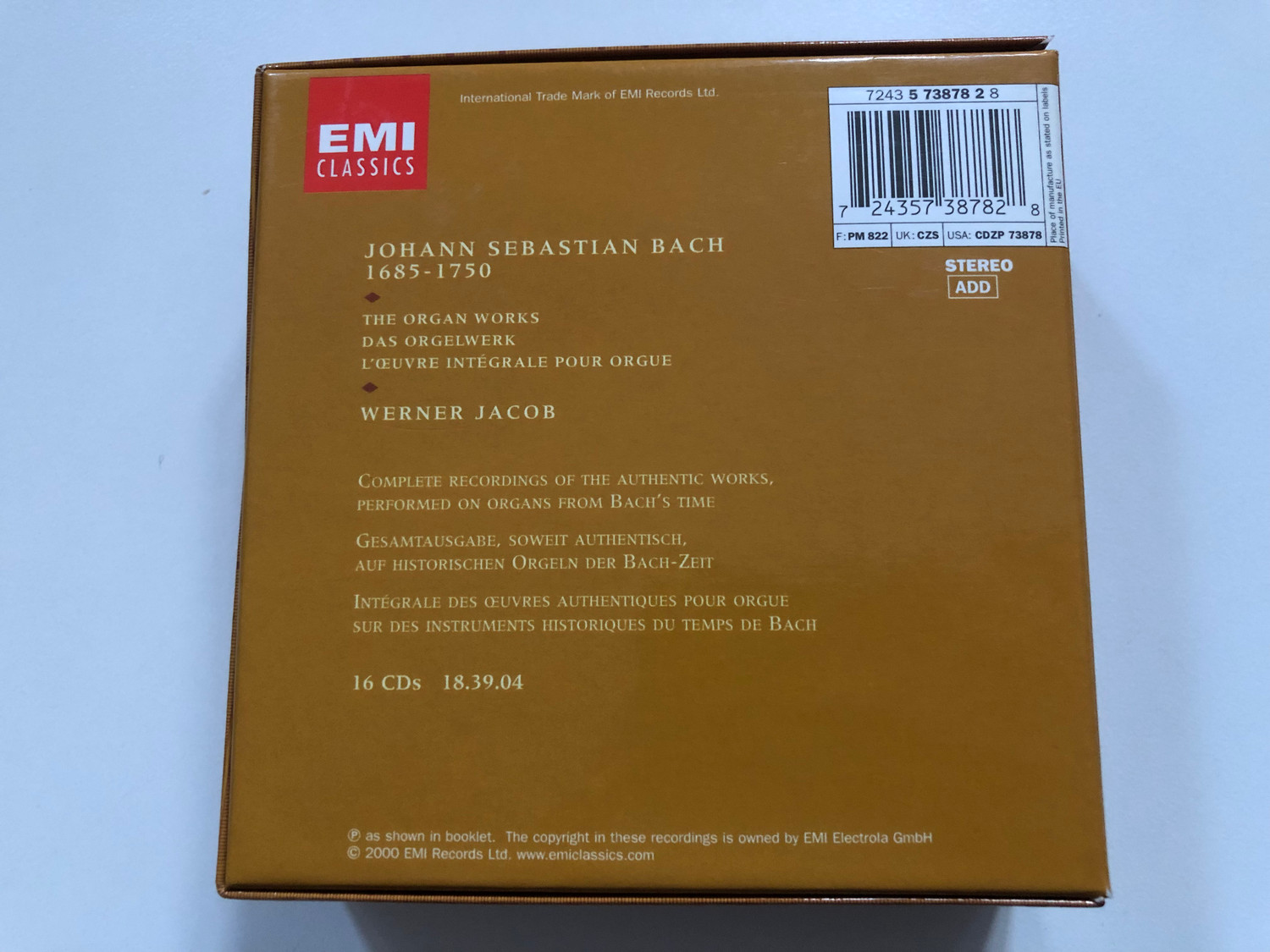 J.S. Bach: The Organ Works – Complete 16-CD Set