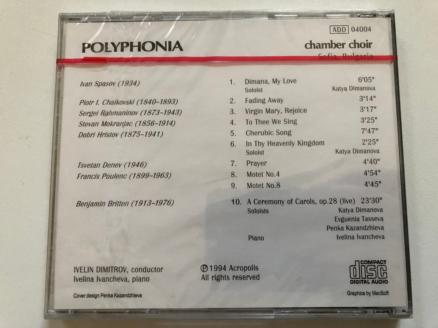 Polyphonia: Chamber Choir Live Digital Audio CD
