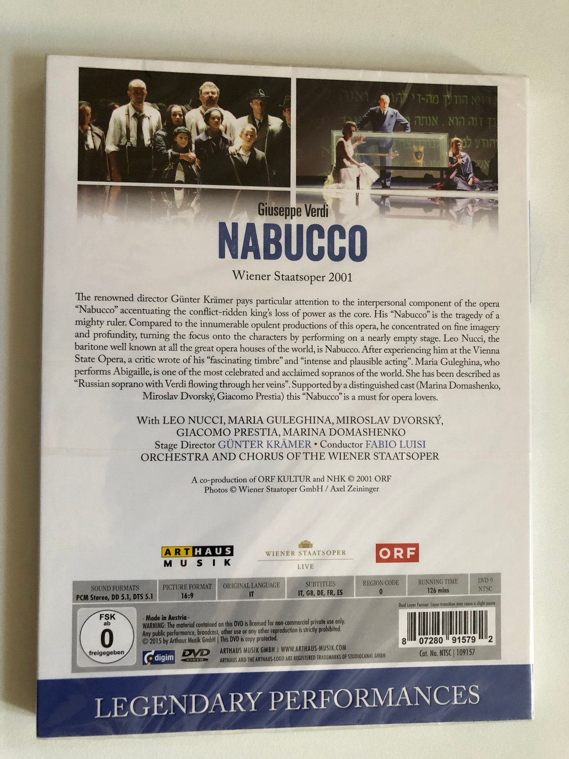 Wiener Staatsoper: Legendary Nabucco Live DVD
