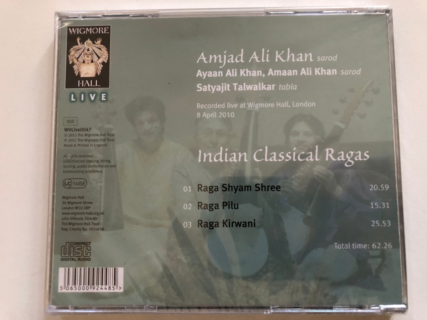 Amjad Ali Khan & Family – Live at Wigmore Hall CD