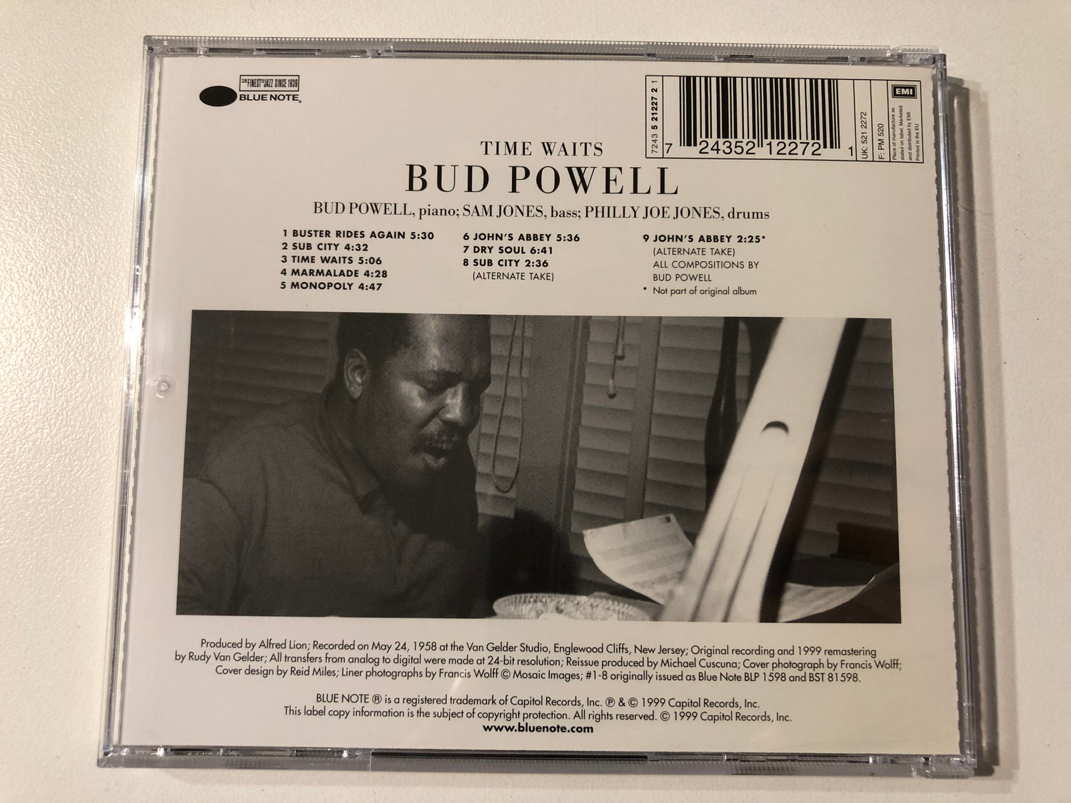 欧LP Bud Powell Time Waits (The Amazing Bud Powell) 4508216 Blue Note, UMe /00260 BUD POWELL - Bud Powell - Time Waits: The Amazing Bud Powell, Vol