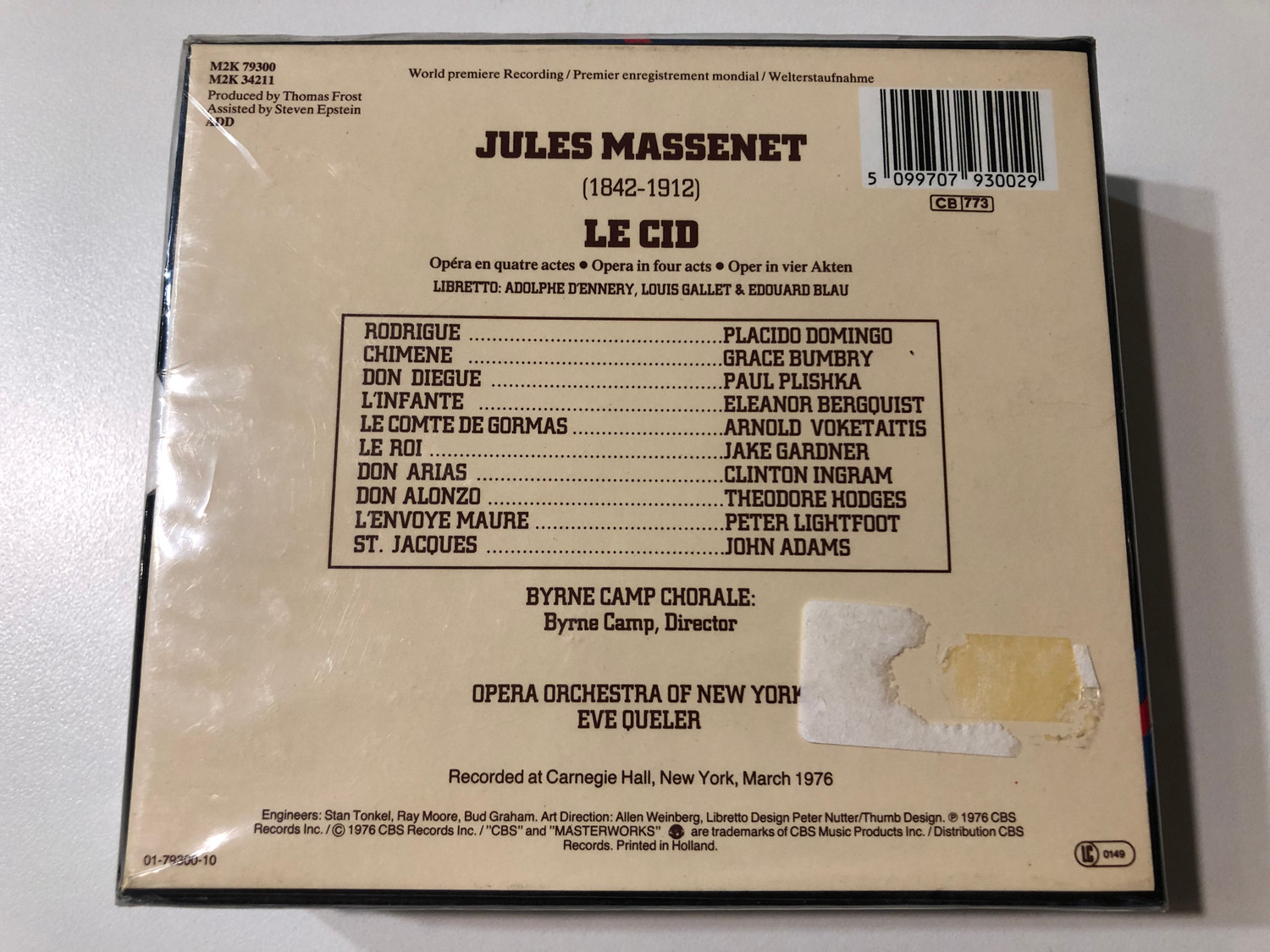 Massenet: Le Cid – World Premiere Recording with Plácido Domingo