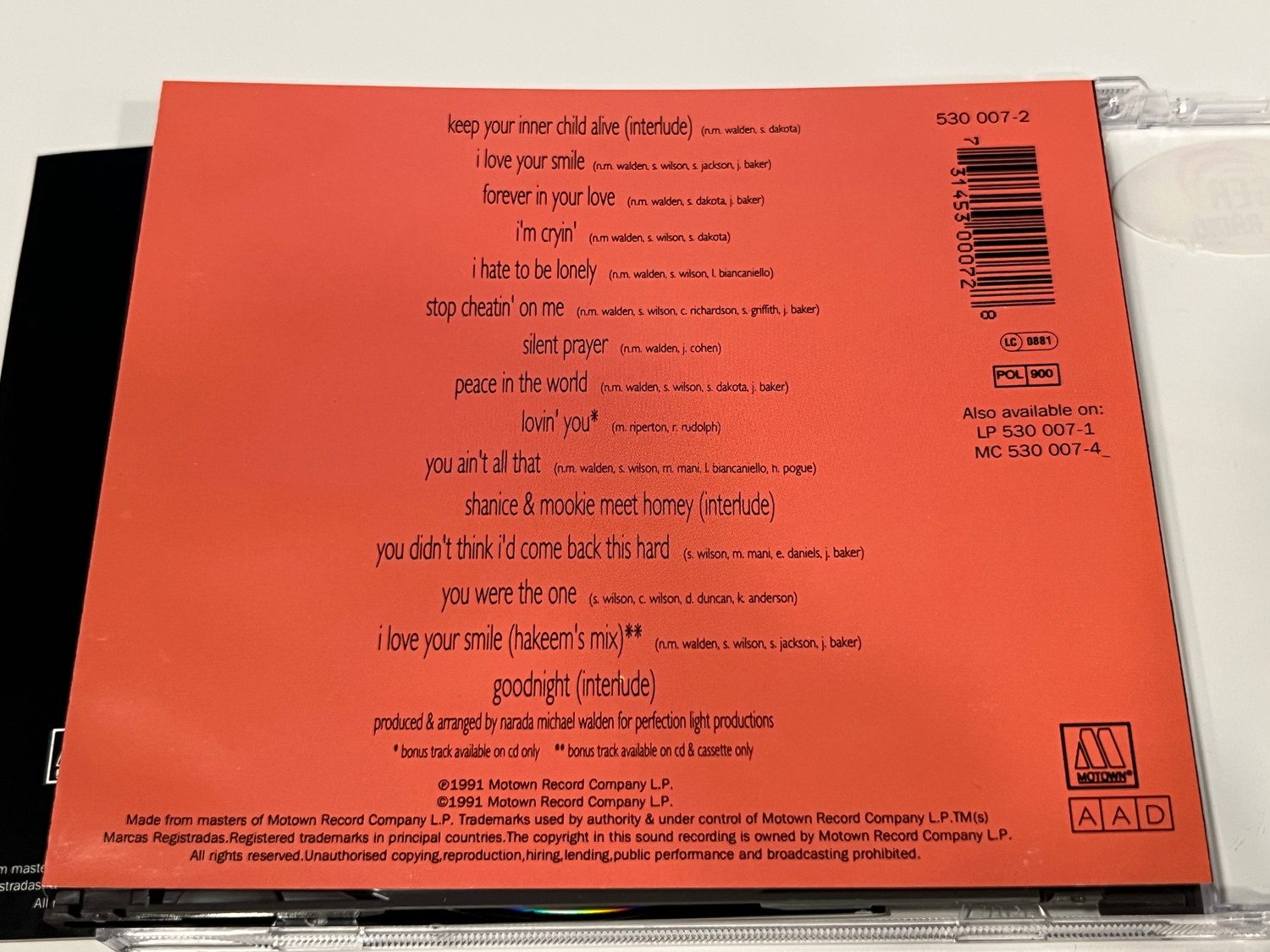 Shanice – Inner Child (Motown, 1991) Soul & R&B CD