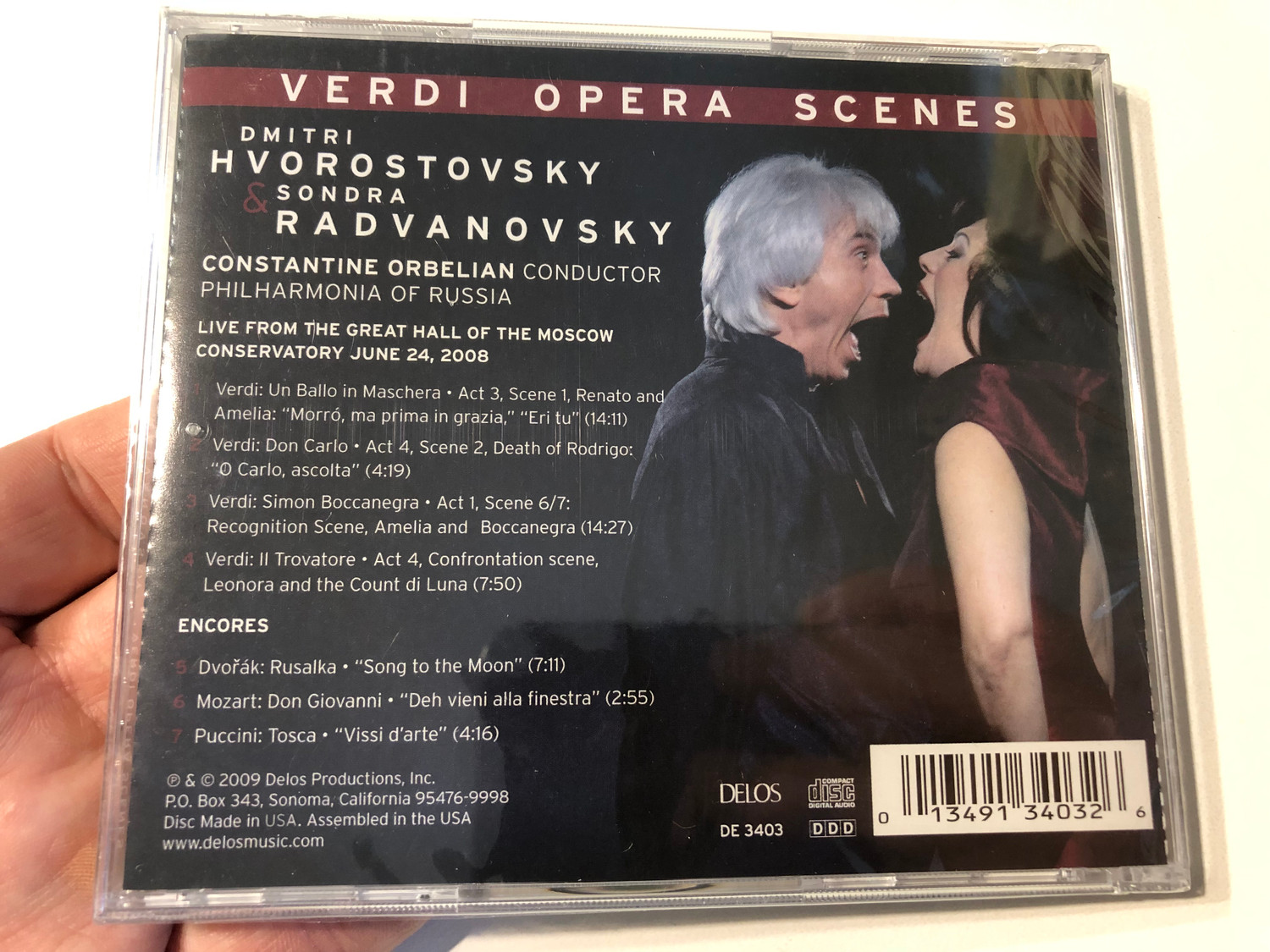 Verdi Opera Scenes Live CD with Hvorostovsky