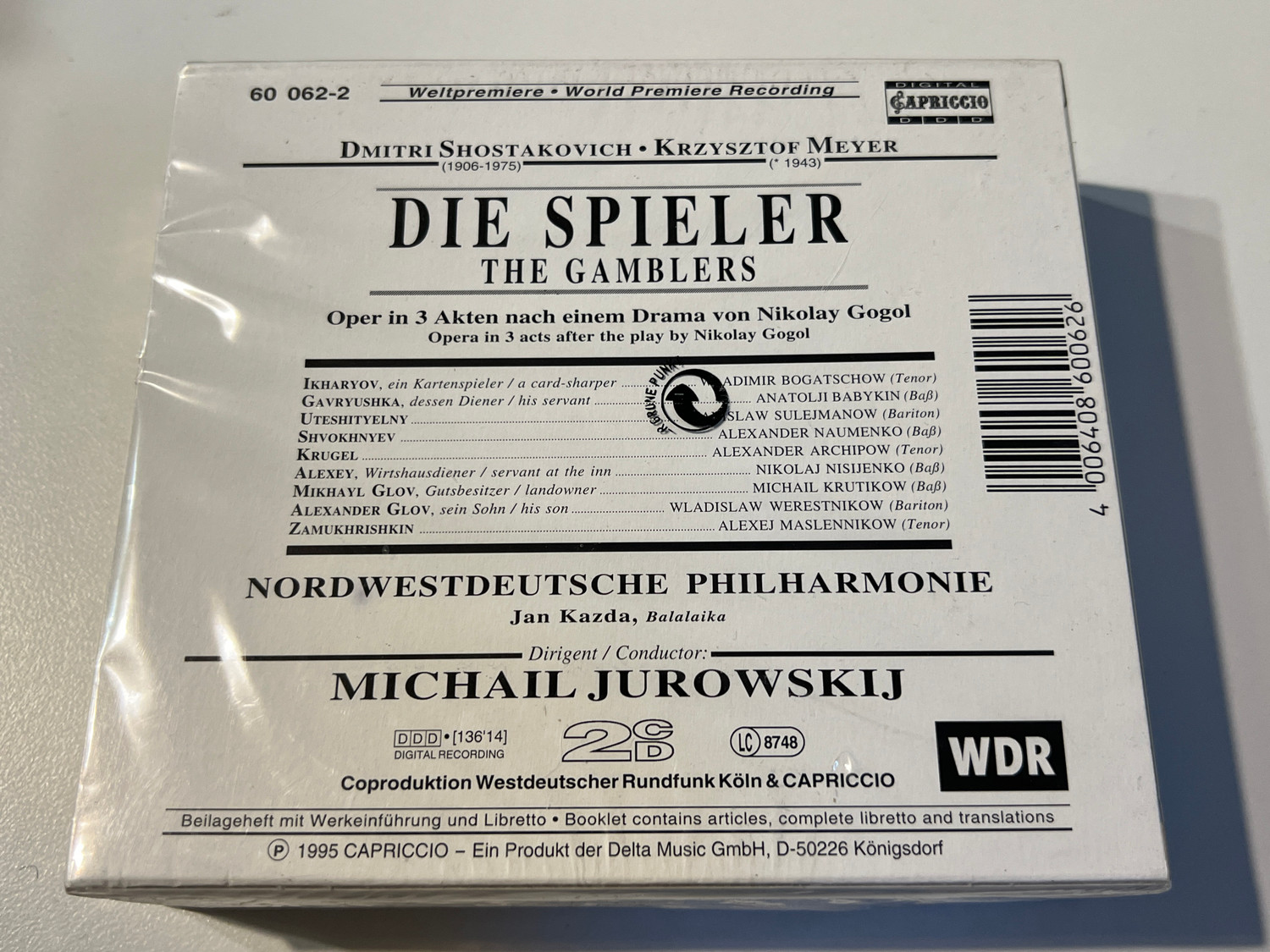 Dmitri Shostakovich Die Spiele — The Gamblers World Premiere