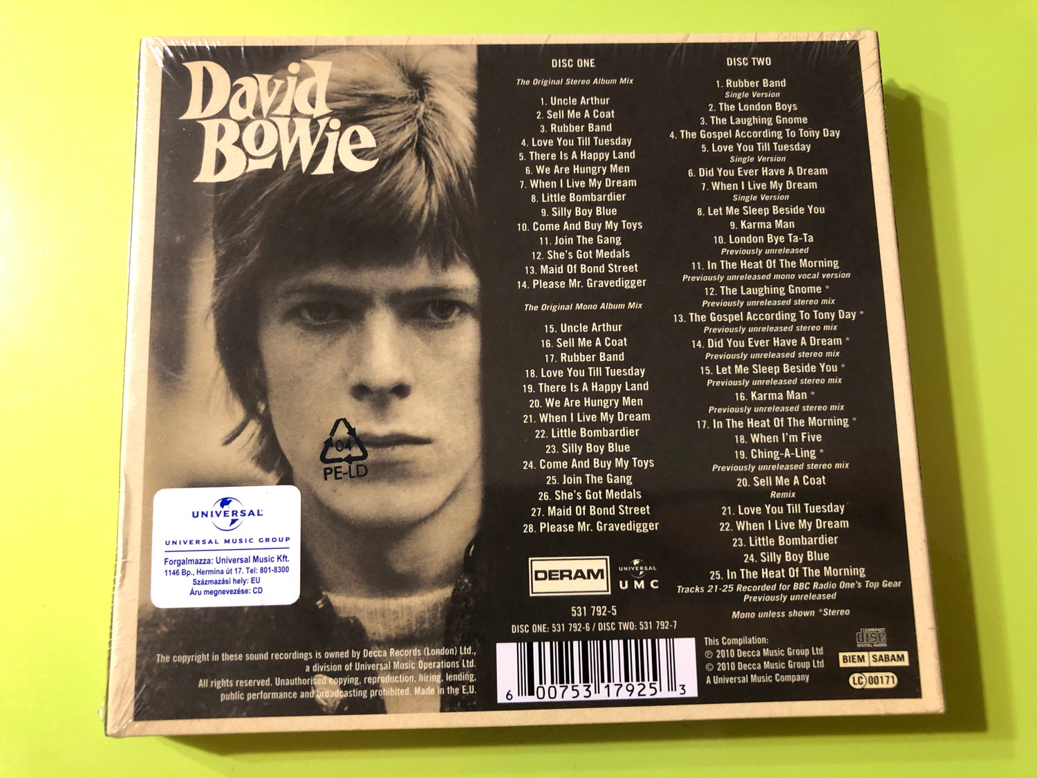David Bowie (1967 Debut) Deluxe 2-CD: Mono, Stereo & Rare
