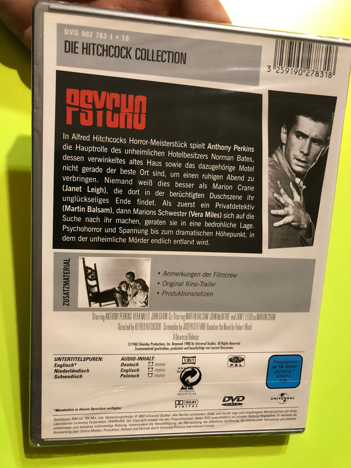 Psycho (1960) DVD - Alfred Hitchcock Collection