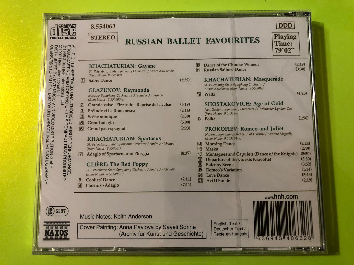 Russian Ballet Favourites - Khachaturian/Prokofiev Naxos CD