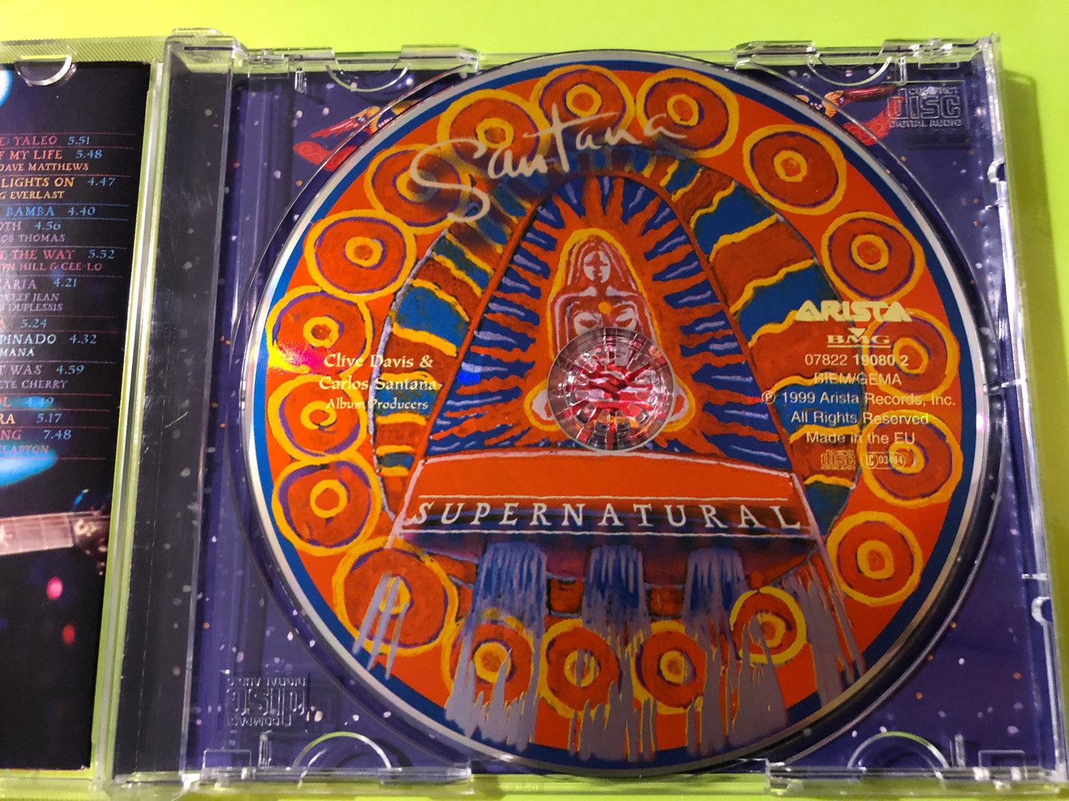 Arista Santana Supernatural Signed CD 1999 Collector's