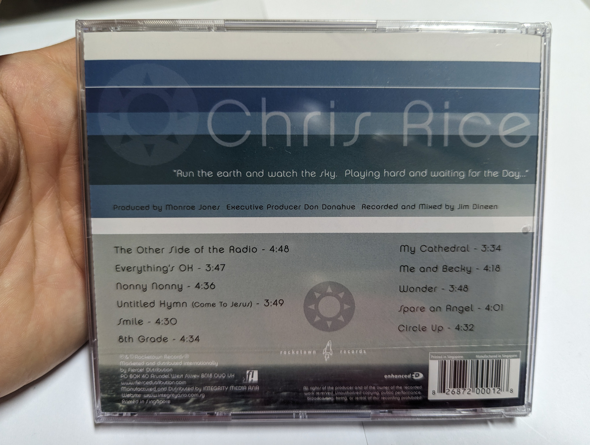 Chris Rice – Run The Earth; Watch The Sky / Rocketown Records Audio CD ...