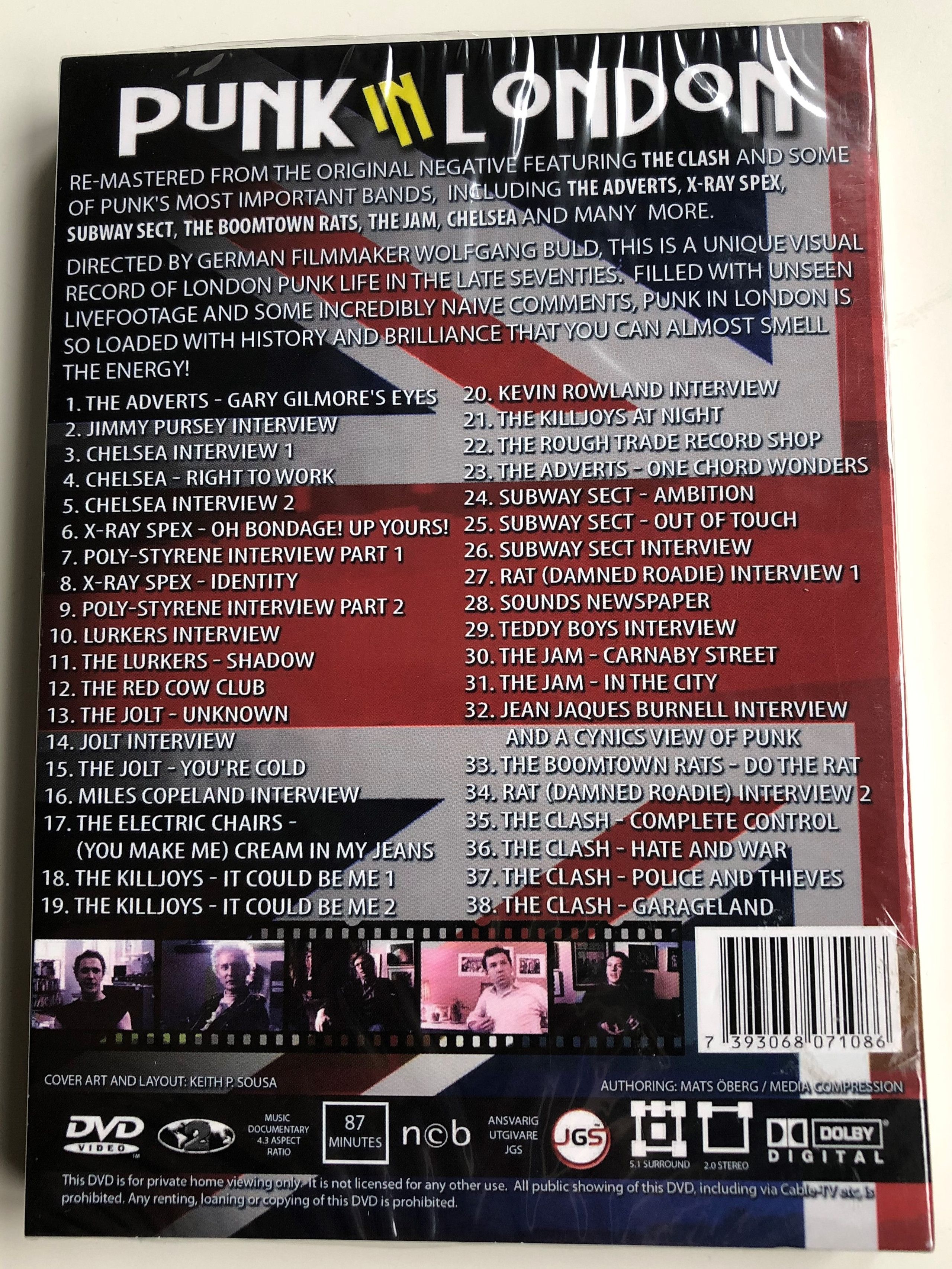 Punk in London DVD Featuring: The Clash + X-Ray Spex + The Jam ...