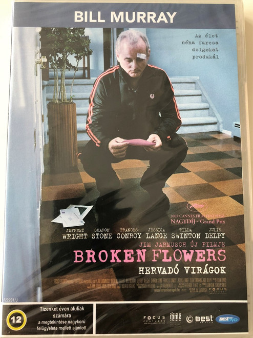 Broken Flowers DVD 2005 Hervadó Virágok / Directed by Jim Jarmush / Starring: Bill Murray, Jeffrey Wright, Sharon Stone, Frances Conroy, Jessica Lange, Tilda Swinton, Julie Delpy, Mark Webber, Chloë Sevigny (5998133170637)