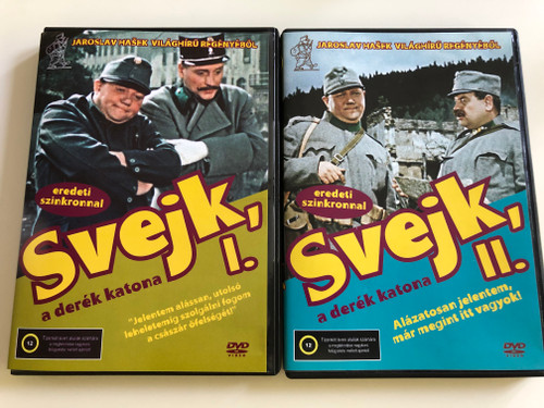 Dobry Voják Svejk 1+2 DVD SET 1956 Svejk a derék katona 1+2 / Directed by Karel Stekly / Starring: Rudolf Hrusinsky, Svatopluk Benes, Frantisek Filipovsky, Bozena Havlicková, Josef Hlinomaz (SvejkDVDset)