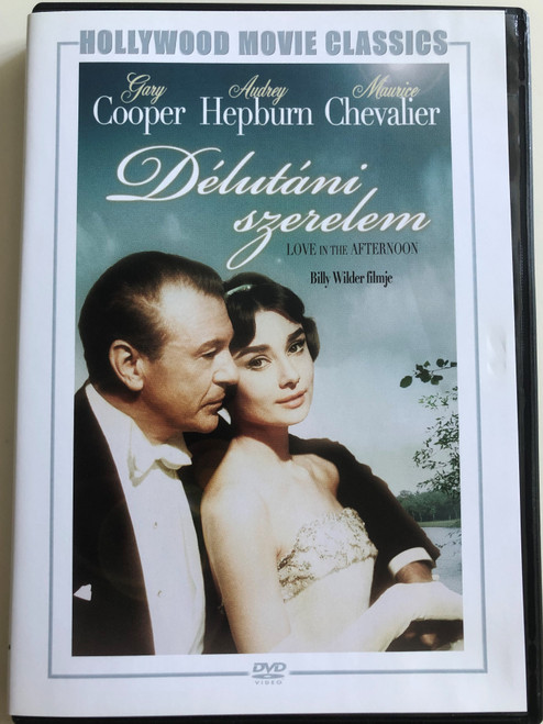 Love in the Afternoon DVD 1957 Délutáni Szerelem / Directed by Billy Wilder / Starring: Gary Cooper, Audrey Hepburn, Maurice Chevalier / Hollywood movie Classics (5999546333763)