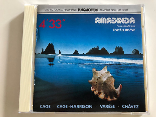 Amadinda Percussion Group - Works by Varése, Chávez, Cage & Harrison / With Zoltán Kocsis piano, Aurél Holló, Benedek Tóth percussion / Hungaroton HCD 12991 / Audio CD 1989 (5991811299125)