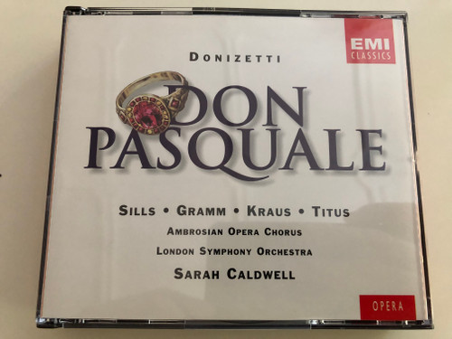 Donizetti - Don Pasquale / Sills, Gramm, Kraus, Titus / Ambrosian Opera Chorus / London Symphony Orchestra / Sarah Caldwell / Emi Classics 2x Audio CD 1996 / 2CD (724356603028)