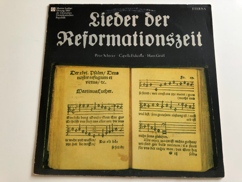 Lieder Der Reformationszeit / Various ‎/ Peter Schreier, Capella Fidicinia, Hans Grub / ETERNA LP STEREO / 827 641