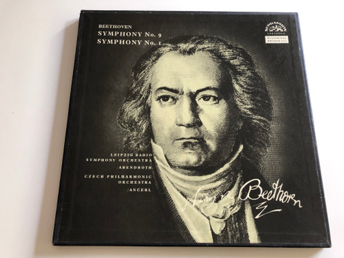 Beethoven - Symphony No. 9, Symphony No. 1 / Leipzig Radio Symphony Orchestra / Abendroth / Czech Philharmonic Orchestra / Ančerl ‎/ SUPRAPHON 2X LP / SUB 10255/6