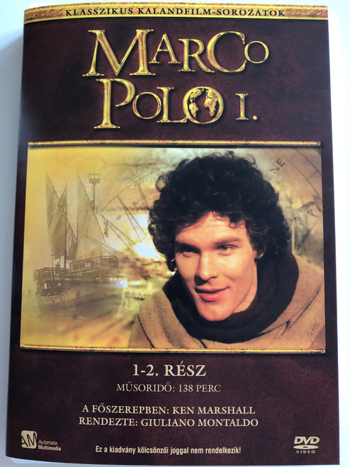 Marco Polo I. DVD 1982 / Directed by Giuliano Montaldo / Starring: Ken Marshall, Den Holm Eliott, Tony Vogel, Ying Ruo Cheng / Episodes 1-2. (5999552560344)
