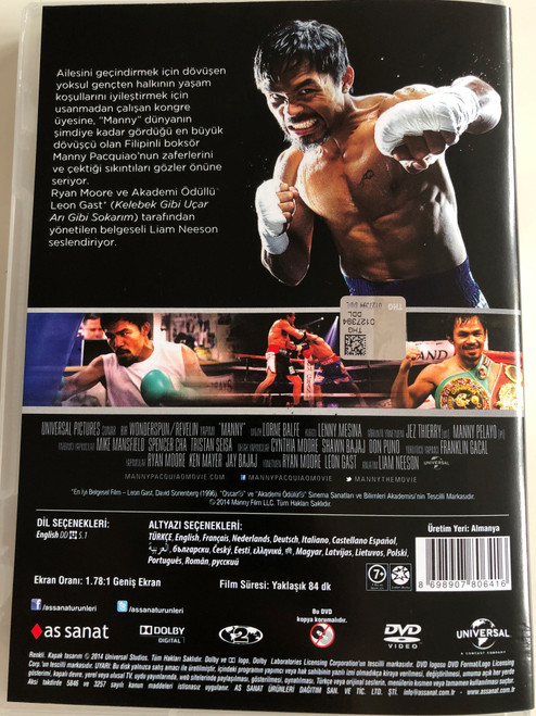 Manny DVD 2014 / Directed by Leon Gast, Ryan Moore / Starring: Manny Pacquiao, Mark Wahlberg / Professional boxer Manny Pacquiao - from poverty to his boxing glory / Documentary (8698907806416)