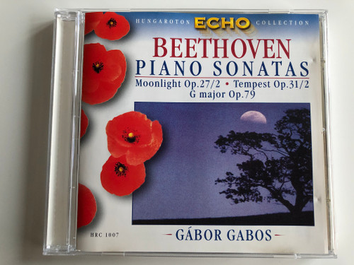 Beethoven – Piano Sonatas, Moonlight Op. 27/2, Tempest Op. 31/2, G major Op.79 / Gábor Gabos ‎/ Hungaroton Classic ‎Audio CD 1962 Stereo / HRC 1007