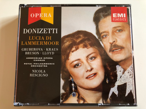 Donizetti – Lucia Di Lammermoor / Gruberova, Kraus, Bruson, Lloyd / Ambrosian Opera Chorus, Royal Philharmonic Orchestra, Nicola Rescigno ‎/ EMI Classics ‎2x Audio CD 1984 Stereo / CMS7646222