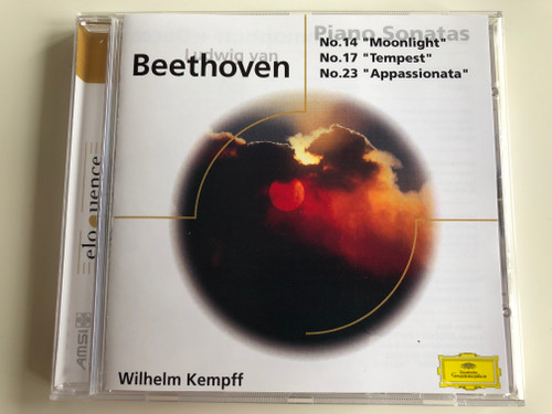 Ludwig van Beethoven ‎– Piano Sonatas N. 14 ''Moonlight'', N. 17 ''Tempest'', N. 23 ''Appassionata'' / Wilhelm Kempff / Eloquence ‎Audio CD 1965 / 469 618-2