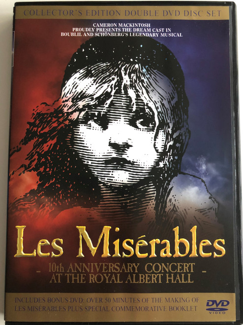 Les Misérables DVD 2004 The Miserables / Collectors's Edition Double DVD Disc Set / 10th Anniversary Concert at the Royal Albert Hall / Colm Wilkinson, Ruthie Henshall, Lea Salonga, Hannah Chick (5014138071530)