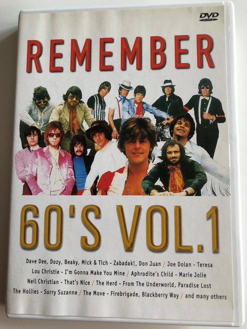 Remember 60's Vol.1 DVD 2002 / Dave dee, Dozy, Beaky, Mick & Tich, Joe Dolan, Lou Christie, The Hollies, Aphrodite's Child and many others / BR Music BD 3001-2 (8712089300125)