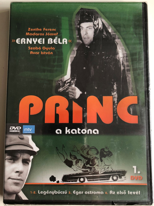 Princ a katona 1. DVD 1966 Hungarian TV Series / Directed by Fejér Tamás / Starring: Ernyey Béla, Zenthe Ferenc, Dávid Kiss Ferenc, Madaras József / 4 episodes on disc / 1-2. A legénybúcsú, 3. Eger ostroma 4. Az első levél (5999883108468)