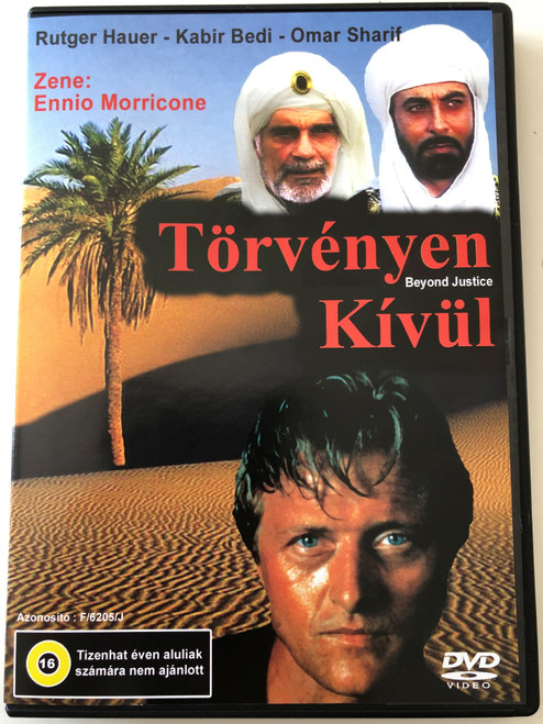 Beyond Justice DVD 1992 Törvényen kívül / Directed by Duccio Tessari / Starring: Rutger Hauer, Carol Alt, Omar Sharif, Elliott Gould (5999517471043)