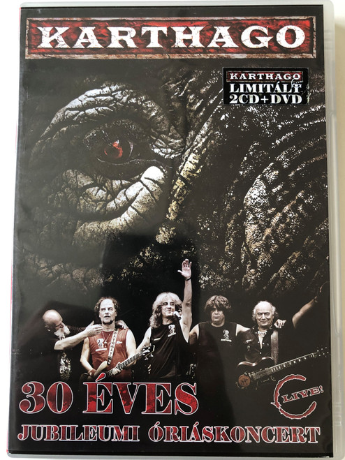 Karthago DVD + 2CD 2009 30 éves jubileumi óriáskoncert - September 26 / Karthago Hungarian Rock Band 30th Anniversary Concert / 3 disc edition (5999505136220)