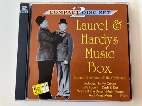 Laurel And Hardy's Music Box / Ronnie Hazlehurst And His Orchestra ‎/ Includes: In My Canoe, Let's Face It, Dash & Dot, 'Sons Of The Desert' Main Theme and many more / Tring International PLC ‎2x Audio CD / STCD117