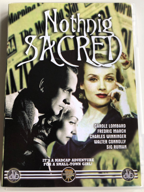 Nothing Sacred DVD 1937 / Directed by William A. Wellman / Starring: Carole Lombard, Fredric March, Charles Winninger, Walter Connolly (798622313225)
