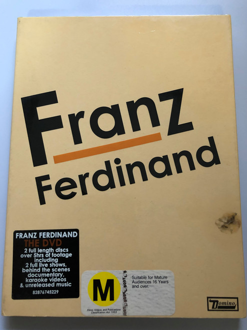 Franz Ferdinand THE DVD - 2 DVD 2005 / 2 full length discs - Live At Brixton, Live in San Francisco - behind the scenes documentary, karaoke, unreleased music / Domino - Sony BMG (0828767452296)