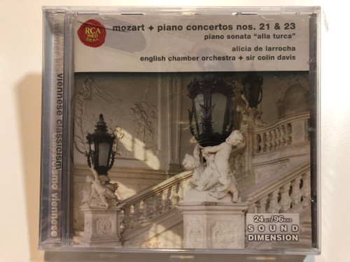 Mozart - Piano Concertos Nos. 21 & 23, Piano Sonata ''alla turca'' / Alicia De Larrocha, English Chamber Orchestra, Sir Colin Davis / BMG Music Audio CD 2002 Stereo / 09026 63977 2