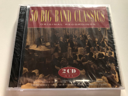 50 Big Band Classics (Original Recordings) / Glenn Miller, Count Basie, Harry James, Benny Goodman, Tommy Dorsey, Artie Shaw, Charlie Barnet, Duke Ellington / Castle Communications PLC 2x Audio CD 1995 / DCD CD 212