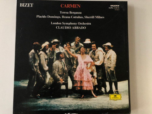 Bizet - Carmen / Teresa Berganza, Placido Domingo, Ileana Cotrubas, Sherrill Milnes, London Symphony Orchestra, Claudio Abbado / Hungaroton 3x LP 1980 Stereo / SLPXL 12230-32