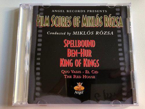 Angel Records Presents Film Scores Of Miklós Rózsa - Conducted by Miklós Rózsa / Spellbound, Ben-Hur, King Of Kings, Quo Vadis, El Cid, The Red House / Angel Records Audio CD 1996 Stereo, Mono / D 112465