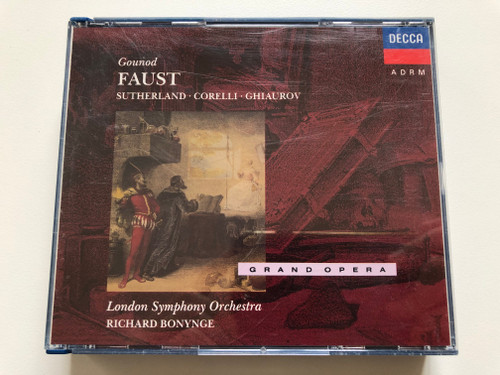 Gounod - Faust - Sutherland, Corelli, Ghiaurov / London Symphony Orchestra, Richard Bonynge / Grand Opera / Decca 3x Audio CD 1991 / 421 240-2