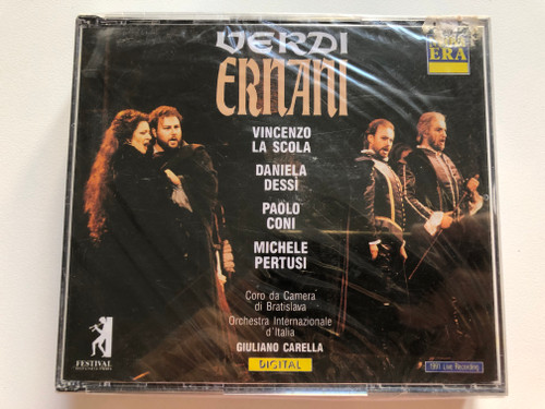 Verde - Ernani / Vincenzo La Scola, Daniela Dessi, Paolo Coni, Michele Pertusi / Coro da Camera di Bratislava, Orchestra Internazionale d'Italia / Giuliano Carella / Nuova Era 2x Audio CD 1992 / 7028/29