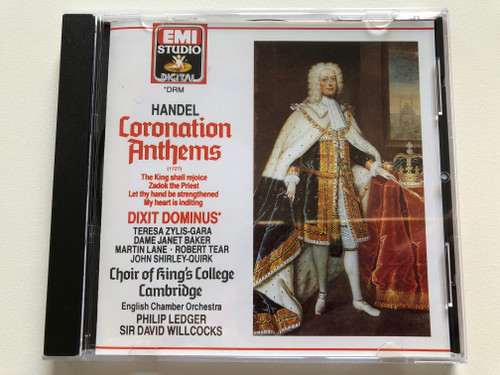 Handel  Choir Of King's College Cambridge, English Chamber Orchestra Conducted By Philip Ledger – Handel Coronation Anthems  Angel Records Digital CD Audio 1983