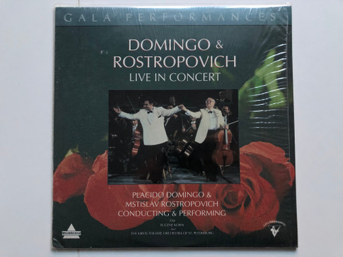 Domingo & Rostropovich Live in Concert RARE OOP NM  Laserdisc CD Video 1991 (724117922061